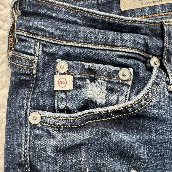 AG Adriano Goldschmied Jeans The Stilt Cigarette Leg Women’s 26R Distressed - Picture 3 of 15